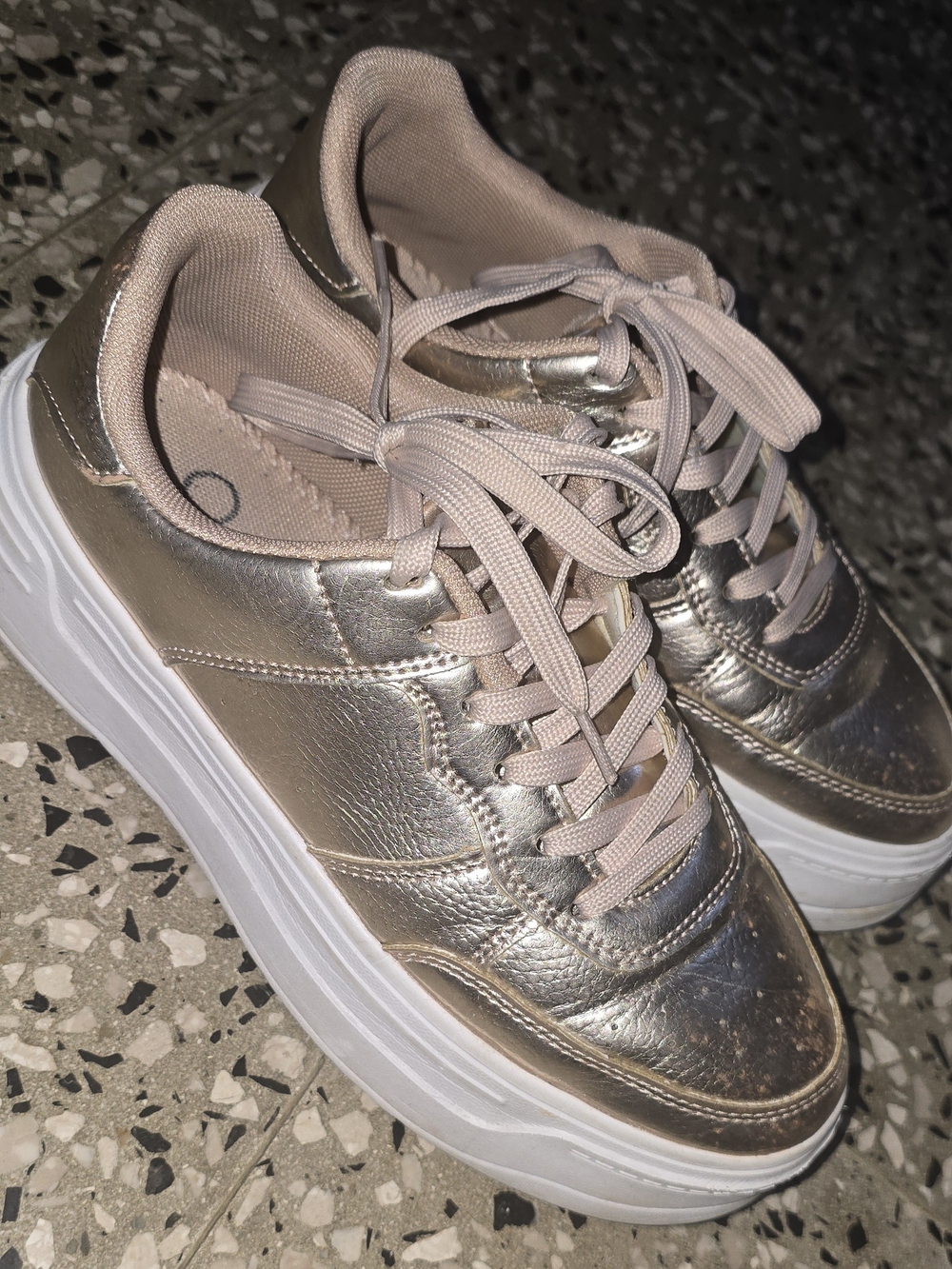Bakers Metallic Rose Gold Platform Sneakers